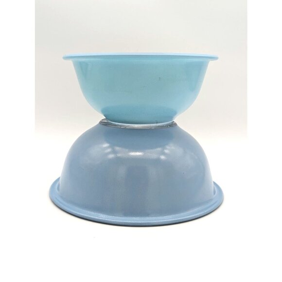 Vintage Pyrex Moody Blue Series Nesting 2 Serving Bowl Set - Picture 2 of 9